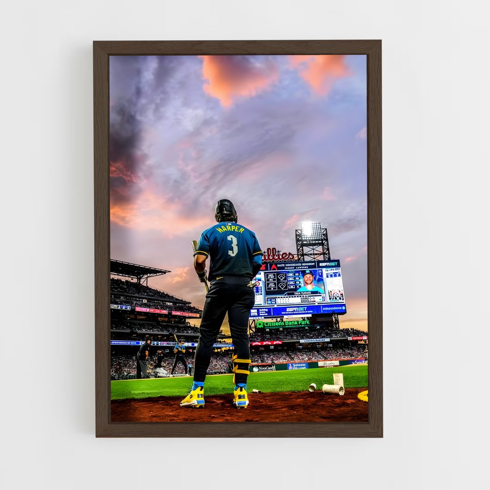 Poster Sunset Hero – affiche Baseball (vue 5)